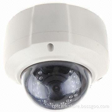 Dome Waterproof Megapixel IR Camera with Latest P2P, Supports iPhone/Android Mobile View and SD Slot